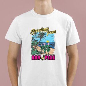 Greetings From Bay Of Pigs Funny Meme T-Shirt Retro Graphic Comedy Fan Gift 17